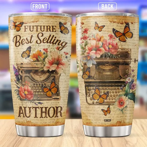 Vista 2 de CUBICER Author - Vaso de café con tapa, regalo de cumpleaños para mujeres, hombres y adolescentes, taza aislada de doble pared al vacío, vasos