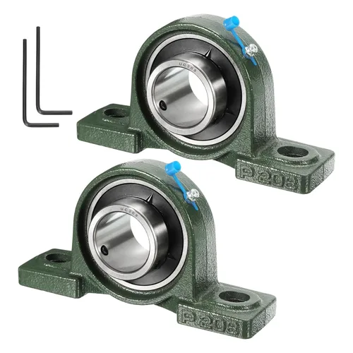 Vista 12 de uxcell 2pcs UCP201 Cojinetes de bloque de almohada de 0.472 in de diámetro propio, base de hierro fundido sólido montado rodamientos de acero cromado