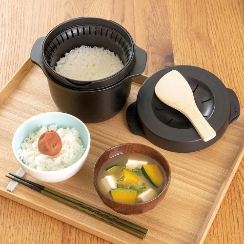 Vista 12 de Skater MWMR1-A - Arroz de vapor para microondas, color negro, fabricado en Japón