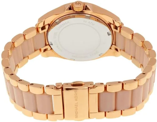 Vista 2 de Michael Kors Reloj Mini Blair MK6175 en tono oro rosa para mujer, Marrón, Cronógrafo, movimiento de cuarzo