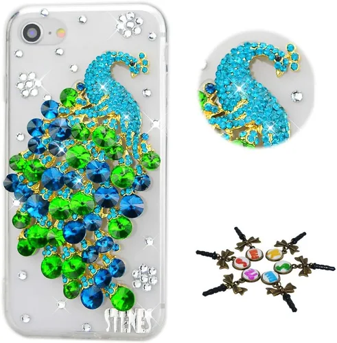 Vista 5 de Funda para iPod Touch 6, diseño de cristales brillantes, 100 + 3D, hecha a mano, para iPod Touch 5 y iPod Touch 6 - iPod6LUXURY180802-2