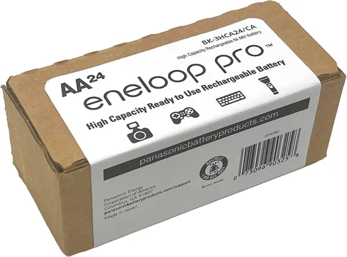 Vista 2 de Eneloop Panasonic BK-3HCA24/CA Pro AA Baterías recargables precargadas Ni-MH de alta capacidad, paquete de 24
