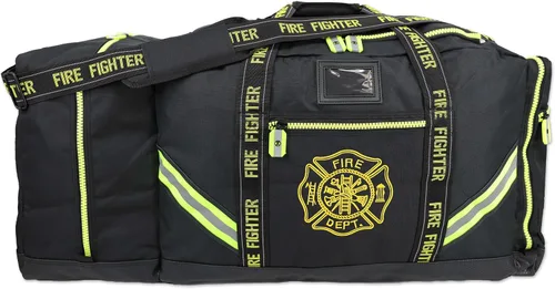 Vista 5 de Lightning X - Bolsa personalizable para equipo de bomberos con nombre bordado, 3XL, color negro