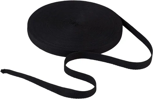 Vista 7 de Boutigem - Cinta de sarga de algodón negro de 147 pies, cinta de espiga de 5/8 pulgadas, cinta de encuadernación al bies, decoración de Navidad