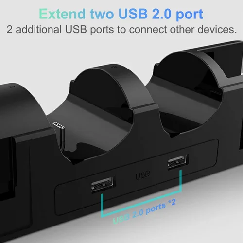 Vista 6 de FastSnail Charging Dock Compatible with Nintendo Switch Pro Controllers and for Joy Cons & OLED Model for Joycon,Multifunction Charger Stand for