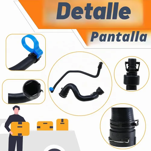 Vista 5 de 13251447 Kit de manguera de refrigerante y calentador para Chevy Cruze 1.4L 11-16 6PCS