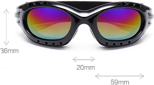 Vista 5 de Gafas de seguridad para motocicleta, gafas de motocross clásicas retro KG13