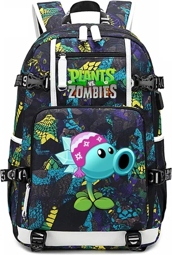 Vista 8 de ISaikoy Plants vs. Zombies Mochila Bolsa para Portátil Color Azul 1