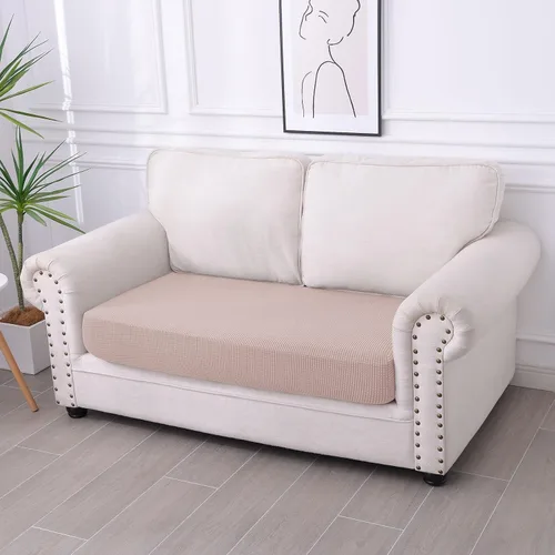Vista 210 de hyha Fundas impermeables para sofá seccional, fundas de cojín Beige