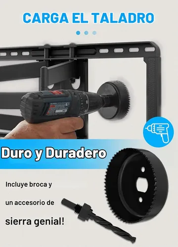 Vista 4 de Kit de gestión de cables de pared con accesorio de taladro de sierra perforadora - Incluye gestión de cables de alimentación y bajo voltaje