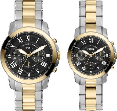Vista 13 de Fossil Reloj para hombre, reloj cronógrafo de cuarzo Grant Cuero negro/plata/negro