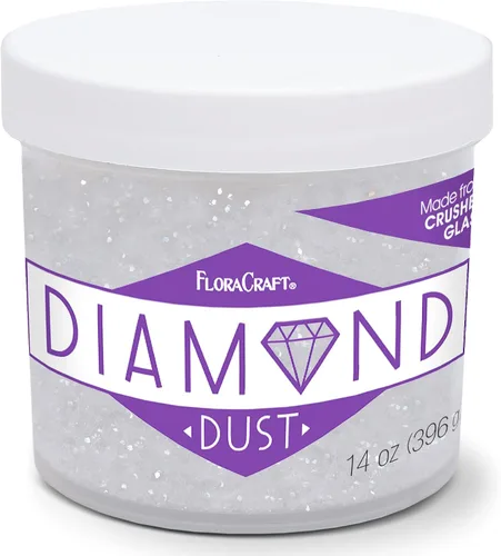 Vista 7 de FloraCraft Diamond Dust Glitter - Cristal transparente de 6 onzas