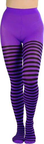 Vista 7 de ToBeInStyle Medias de rayas horizontales de nailon para mujer