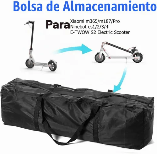 Vista 3 de Bolsa de transporte plegable para scooter eléctrico Ninebot Max G30P G30LP, portátil, impermeable, bolsa de almacenamiento de tela Oxford, bolsa