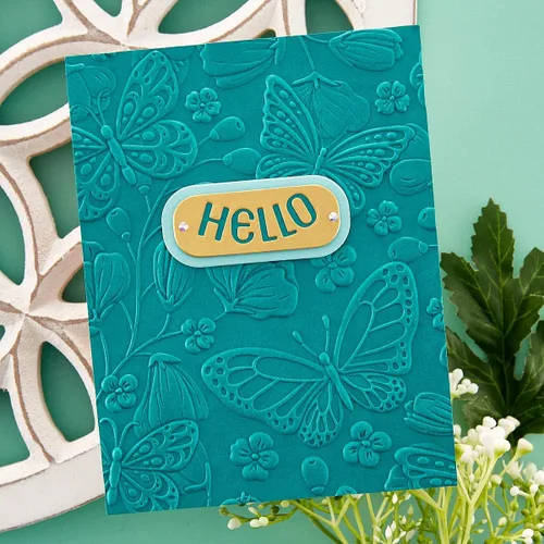 Vista 4 de Spellbinders E3D-055 Hermosa carpeta en relieve 3D de mariposas de la elegante colección Ovals