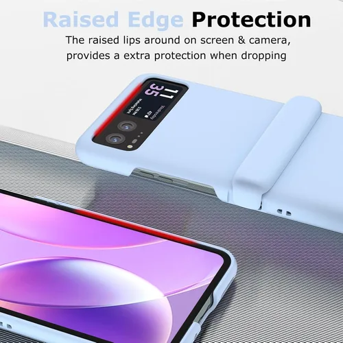 Vista 5 de Funda para Motorola Razr 2023 y protector de cámara trasera, funda delgada para teléfono con protector de bisagra, resistente a los arañazos, funda