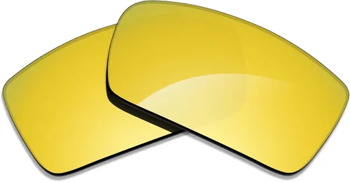 Vista 2 de Alphax Polarized Replacement Lenses for Oakley Gascan OO9014 60mm Sunglasses Glare Reduction Precision Cutting Espejo de oro de 24 quilates