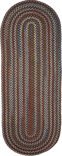 Vista 22 de Tapete reversible de lana, texturizado, grueso, trenzado. , Lana, Walnut