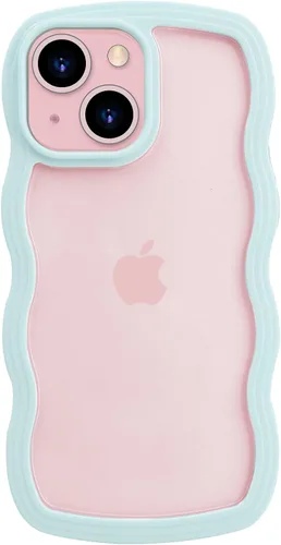 Vista 9 de LOEV Funda transparente diseñada para iPhone 7 Plus, iPhone 8 Plus con borde ondulado, bonita funda transparente con forma de onda rizada, a prueba