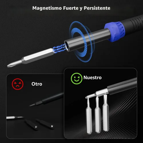 Vista 4 de STREBITO Juego de destornilladores de precisión pequeños de 64 piezas con Torx, Triwing, Pentalobe, kit de herramientas de reparación electrónica