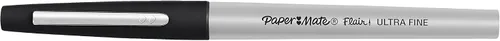 Vista 2 de Paper Mate Flair - Bolígrafos de punta de fieltro ultra fina (0.016 in), color negro, 12 unidades, perfectos para una escritura precisa y expresiva