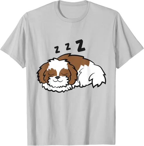 Vista 19 de Camiseta Tired Shih Tzu Dog Cute Sleeping Shih Tzu, Blanco