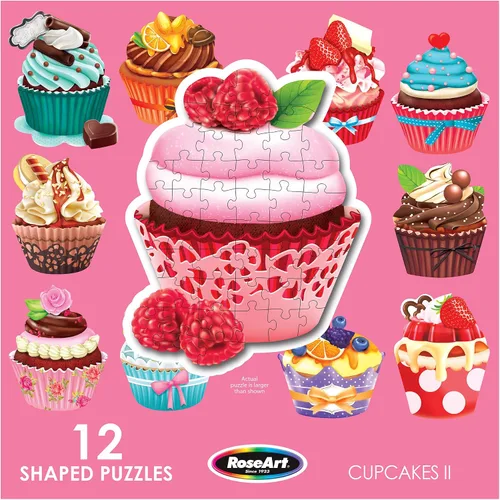 Vista 8 de RoseArt Cupcakes 12 Mini Rompecabezas de 500 piezas