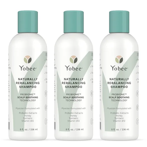 Vista 9 de Yobee Champú reequilibrante – Cuidado del cuero cabelludo seco, escamoso y con picazón sin sulfato Champú probiótico con miel orgánica, cúrcuma