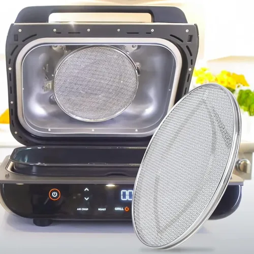 Vista 7 de Protector de salpicaduras de acero inoxidable para FG551 Foodi, accesorios para parrilla de interior reutilizable Foodi Smart XL 6 en 1, accesorios