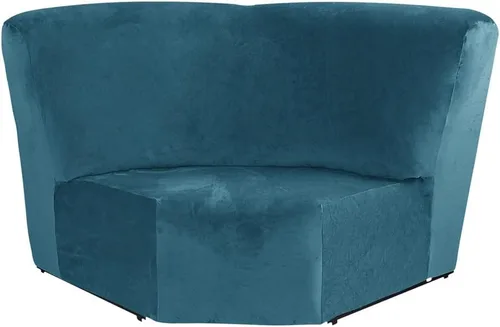 Vista 9 de Funda de terciopelo para sofá esquinero, 1 pieza adicional para asiento esquinero, protector para sofá reclinable en forma de L, decoración
