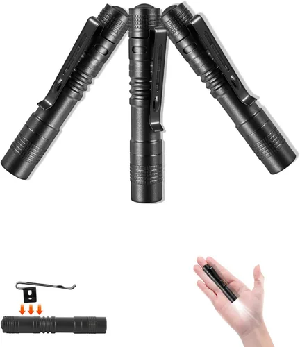 Vista 10 de Linterna de la pluma,2PCS llevó las linternas de la luz de la pluma con el clip,Mini linterna de bolsillo pequeña linterna de inspección de Penlight
