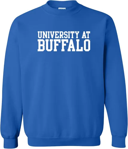 Vista 40 de UGP Campus Apparel NCAA Bloque Básico, Cuello Redondo Color del Equipo, Colegio, Universidad Cremalleras Akron Navy
