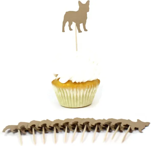Vista 13 de Juego de 12 adornos para cupcakes de pastor alemán Decoración de pastel de perro negro hecho a mano Decoración de fiesta de cumpleaños