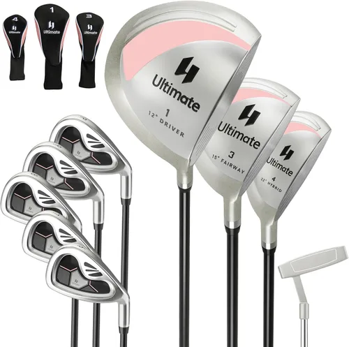 Vista 12 de Tangkula Juego completo de palos de golf para mujer, 9/10/12 piezas, juego de palos de golf con conductor de 460 cc, madera de calle e híbrido