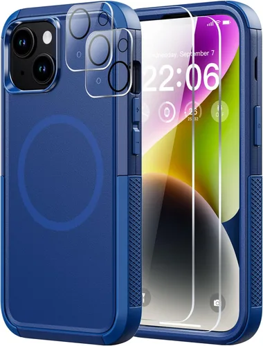 Vista 50 de Diverbox Funda para iPhone 13 [compatible con MagSafe] [con protector de pantalla] [a prueba de golpes] [a prueba de caídas] Funda de protección