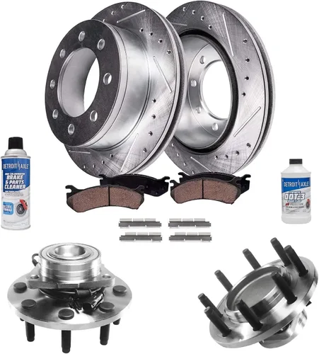 Vista 66 de Detroit Axle - 4 rotores de freno para Chevrolet Cruze 2014 2015 [modelos de motores de gas] Rotores de freno de disco perforados y ranurados