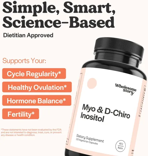 Vista 4 de Myo & D Chiro Inositol Cápsulas + Polvo Myo-Inositol & D-Chiro Inositol Cápsulas & Suplemento en Polvo Suplementos de fertilidad