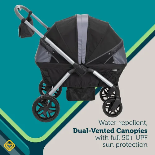 Vista 13 de Safety 1st Summit Wagon - Cochecito para 2 niños con bandeja extraíble en la calle alta