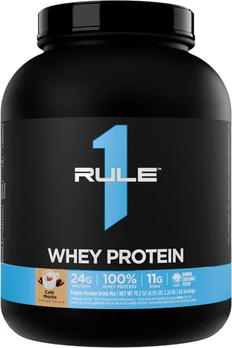 Vista 19 de Rule 1 Proteins Whey Protein Powder, Salted Carmel, 27 Servings
