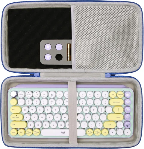 Vista 8 de LTGEM - Funda compatible con Logitech POP ICON Combo combo de teclado y mouse Bluetooth, bolsa de almacenamiento de viaje para oficina, color negro