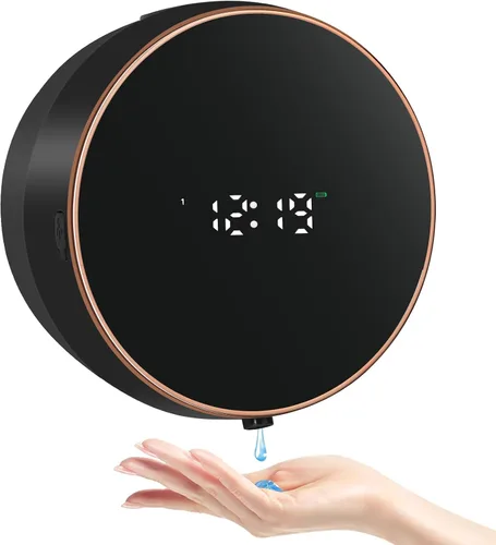 Vista 11 de Dispensador automático de jabón de espuma para baño: montaje en pared, recargable, sin contacto, ajustable, automático, inteligente, eléctrico