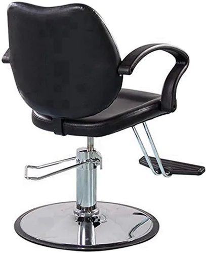 Vista 2 de Funnylife Silla de estilo hidráulica de base redonda material PU negro