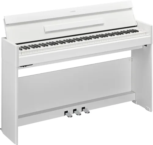 Vista 16 de Yamaha Arius Series - Piano vertical digital delgado, gran sonido, teclado compacto con peso, negro (YDPS35B) Teclado compacto con peso, negro