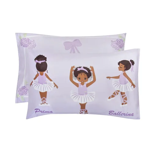 Vista 8 de EVERYDAY KIDS Juego de sábanas de bailarina afroamericana para niños pequeños