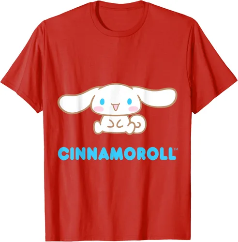 Vista 92 de Cinnamoroll Character Front and Back T-Shirt S Negro
