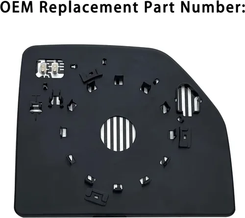 Vista 6 de Reemplazo de cristal del espejo superior calefactado del lado izquierdo del conductor para Ford F150 2015-2020 2017-2020 Ford F250 F350 – Espejo