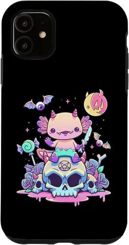 Vista 8 de Pastel Goth Axolotl Creepy Gothic Kawaii Anime Aesthetic Case for iPhone 16