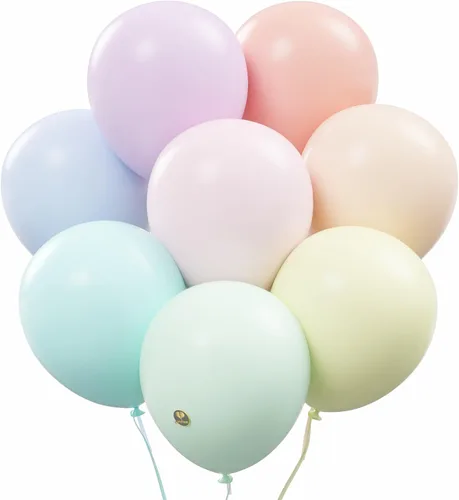 Vista 45 de AFTERLOON® - Mini globos de látex de goma natural, 50 unidades, color amarillo albaricoque, de 5 pulgadas, sin plástico, alternativo, color mate