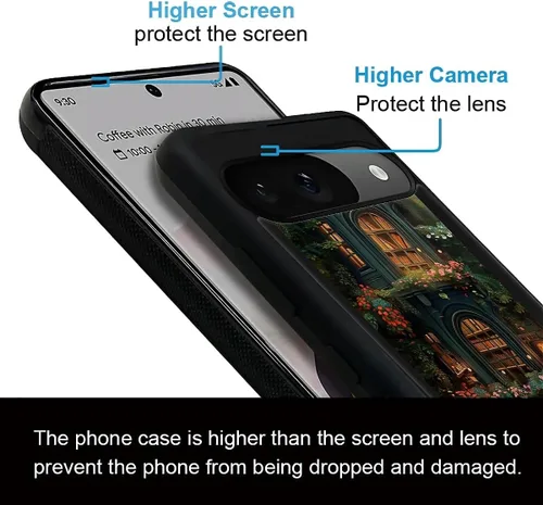 Vista 905 de Compatible con Google Pixel 4A 5G Mobile Case Creative Acrylic Panel trasero Silicona Protección Grip especialmente diseñado para Google Pixel 4A 5G