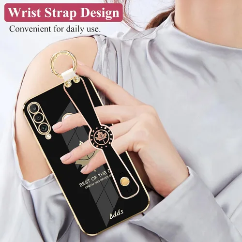 Vista 3 de Funda de teléfono para Huawei P30 Lite con correa para la muñeca y anillo para el dedo, bonita funda protectora estética de silicona delgada a